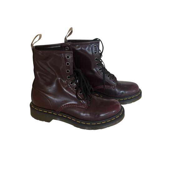 Dr. Martens 1460 8-Eye Boots Women’s Size 6 US Cherry Red Patent Leather 24226 - Picture 1 of 8